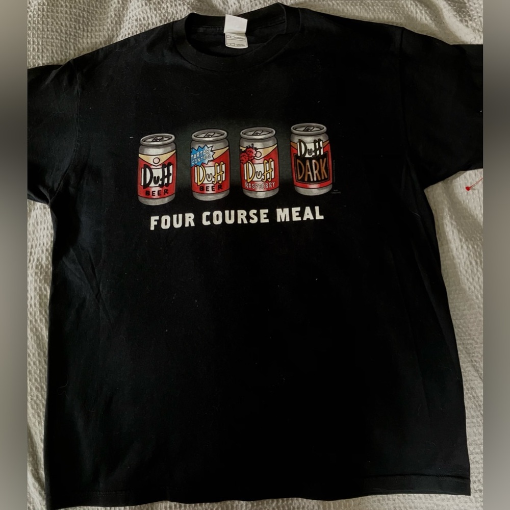 DUFF Beer The Simpsons Tshirt Mens sz L cool Vintage Beer Drinker Gift NEW